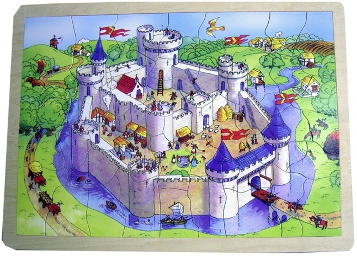 Houten Puzzel Kasteel 41 stukjes